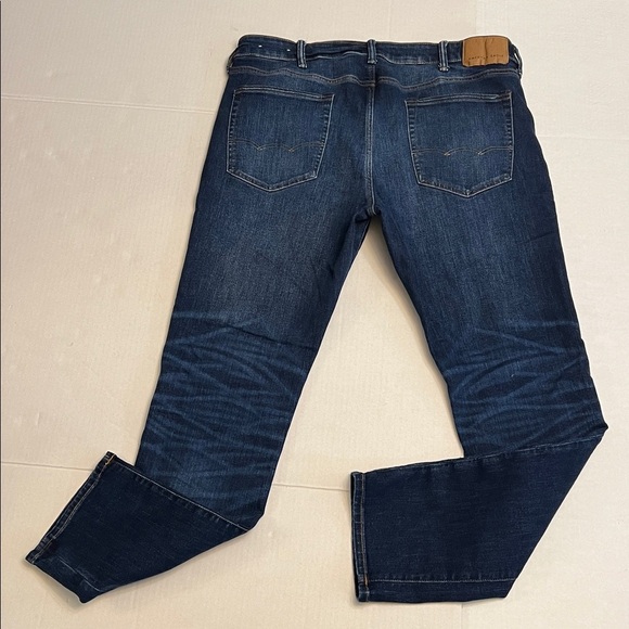 AMERICAN EAGLE AIRFLEX SLIM MENS DARK WASH JEANS 38x32 - Picture 2 of 12